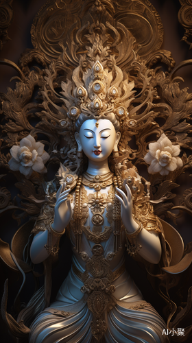 Avalokitesvara: Divine Serenity in Intricate Detail