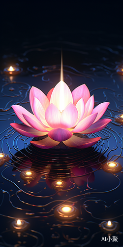 Super Detailed Isometric 3D Lotus Theme with Natural Elements