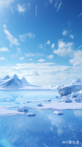 Blue Ocean and Frozen Milky Way on a Colorful Rose Crystal Beach