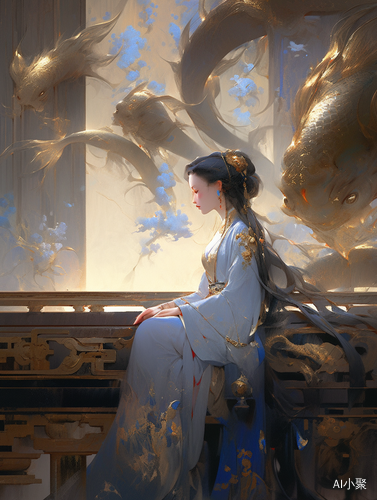 Cinematic Paintings: Goddess, Woman, and Mera in Chinese and Surrealist Styles