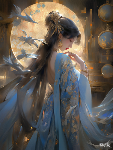 Cinematic Paintings: Goddess, Woman, and Mera in Chinese and Surrealist Styles