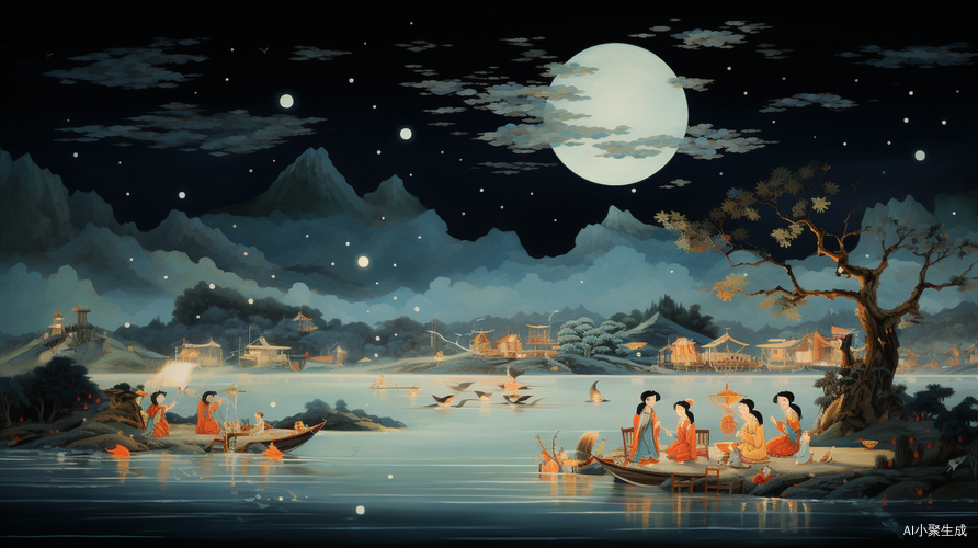 七夕牛郎织女倾心相聚，星光月色沙滩璀璨一夜