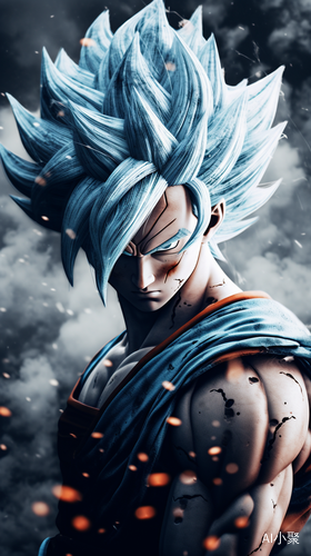 Goku Super Saiyan Exquisite Hair and Blue Hair Body