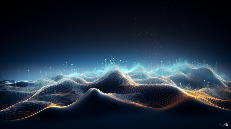 Bright Particle Wave: Futuristic Data Visualization