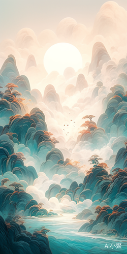 Digital Landscape Influenced by Ancient Chinese Art