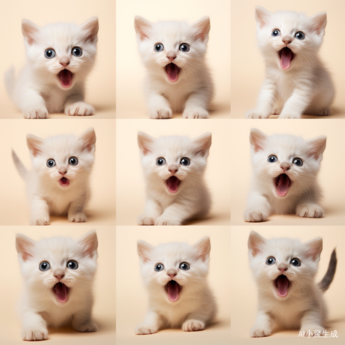 九张兴奋小猫的gif连续序列帧