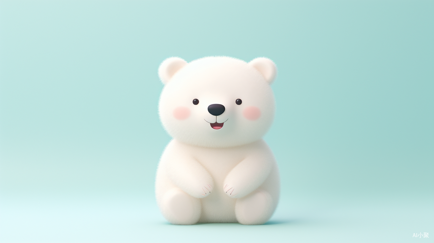 Cute White Bear Wearing Shorts: Bubble Mart Style