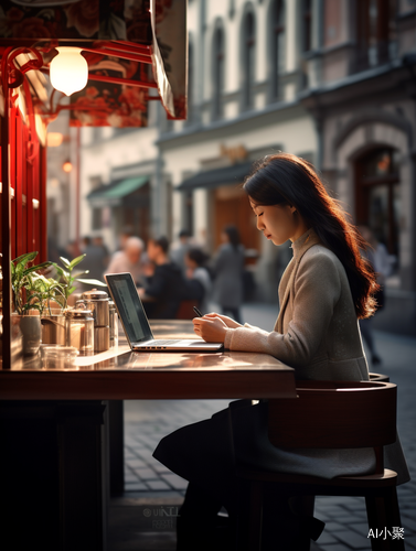 Chinese Women Checking New Website in Riga Old Town