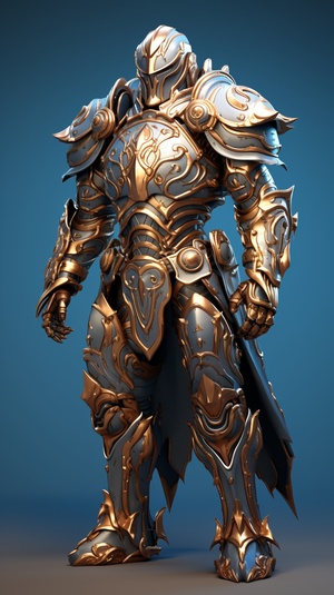 game,sheet,of,paladin,armor,,light,background,,clay,render,,oily,,shiny,,bevel,,blender,,style,of,Hearthstone