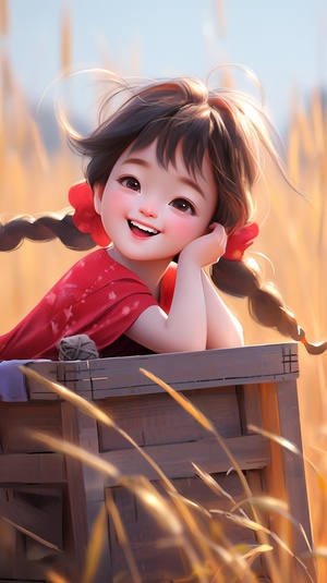 2,year,old,girl,,Chinese,blind,box,style,,Song,Dynasty,,short,hair,up,,flowing,hairband,,innocent,smile,,purple,silk,hanbok,,sitting,in,the,clouds,,dreamy,,depth,of,field,,close,up,,Unreal,Engine,,HD,,super,detail,,16k,ar,3:4,s,250,niji,5