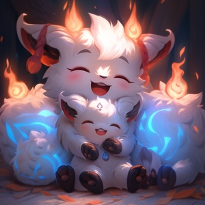 League of Legends Digital Fantasy Game Art Kindred Lamb