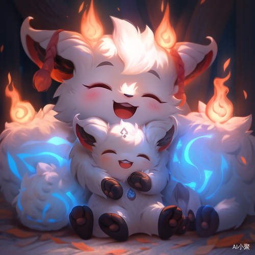 League of Legends Digital Fantasy Game Art Kindred Lamb