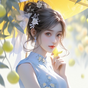 中国美少女，8K分辨率下的高画质绣式旗袍大师作品