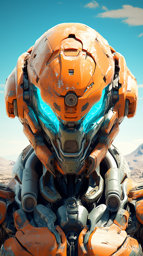 Perfect Composition: Samus Gynoid Robot Portrait in Wasteland