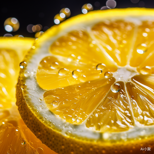 Close-up of Bright and Juicy Half a Yellow Lemon in Impressive 8K UHD Style