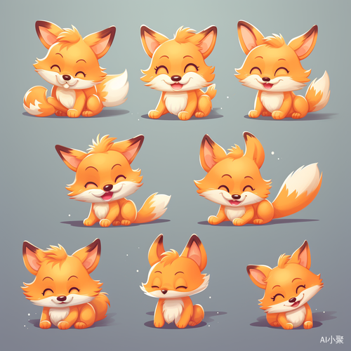 Cute Little Fox Stickers: A Brand New UI Design App