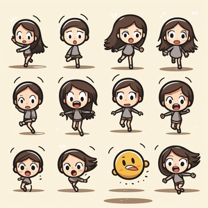 9,emoticons,emoji,sheet,multiple,poss,and,expressions,cuteVery,simple,minimalist,,cartoon,graffiti,line,art,,cute,black,line,little,girl,,various,poses,and,expressions.Crying,,running,away,,shy,,Smile,,eating,,kneeling,,surprised,,laughing,,etc.,niji