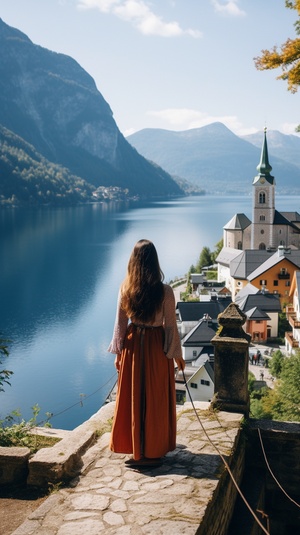 Kodak,Portra,400，Leica,NoctiluxM,35mm,f1.2,俯瞰哈尔施塔特湖【Lake,of,Hallstatt】