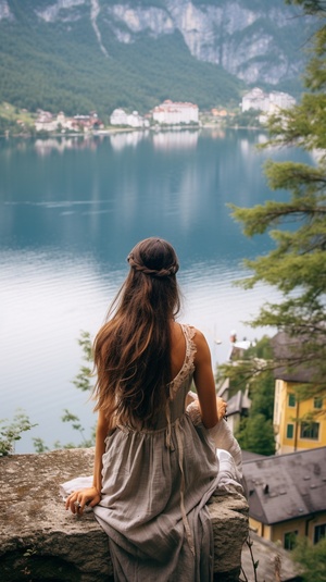 Kodak,Portra,400，Leica,NoctiluxM,35mm,f1.2,俯瞰哈尔施塔特湖【Lake,of,Hallstatt】