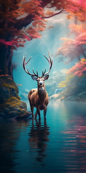 Loving,Nature,,Mystic,Deer