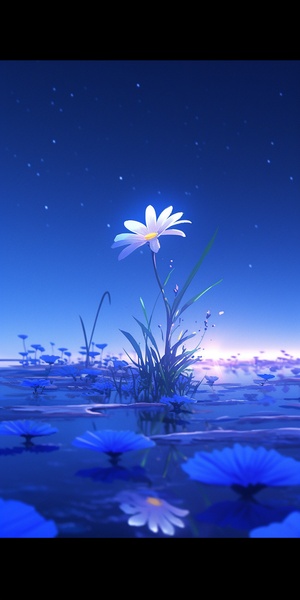 Flower,Sea,,3d,art,,c4d,,Raytracing,,dimmoonlight,,octance,rendering,,Hyperdetail,,surrealism,,virtual,engine,,8k,ar,3:4