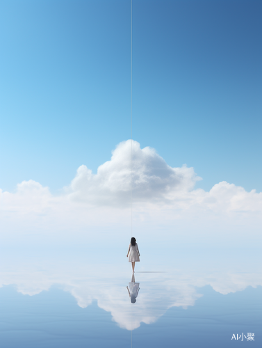 Art Nouveau Minimalist Concept with Surreal Clear Skies