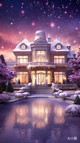 Clear and Bright Snow Scene in Second Floor Villa