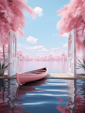 Elaine Forbes: Pink Lake, Pink Boat, and Dreamy Devices in AR 3:4