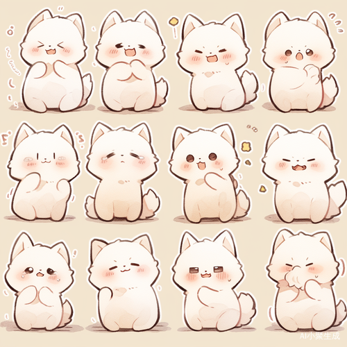 Nine Poses and Expressions: Happy, Angled, Sad, Cracking Cut