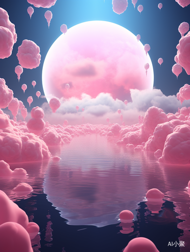 Beautiful Ethereal Forms in Pink Clouds