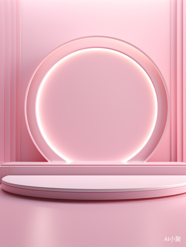 Pink Background with Vray-style Circular Stage