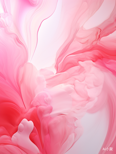 Pink Elegance: Abstract Swirl Luxury Ink Technology