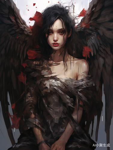 受伤的美丽天使——WLOP风格艺术作品