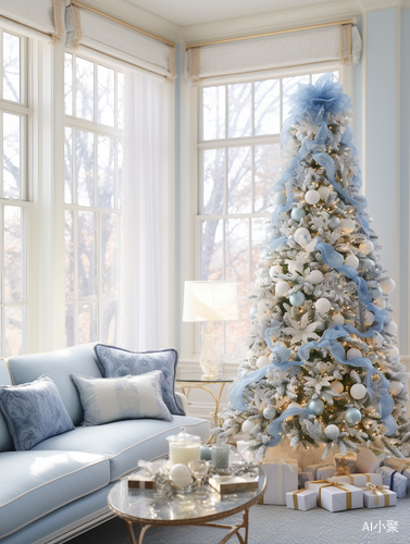 Ethereal Christmas Tree with Streamline Elegance