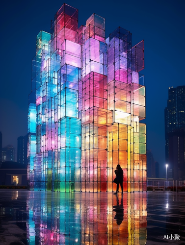 Large Colorful Light Display in Multilayered Dimensions