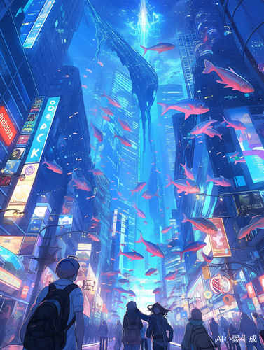 海底街道的未来景象