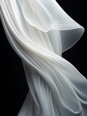 Luminous,White,Veils,on,Noirwhite,translucent,clearabstraction,lines,on,black,background,