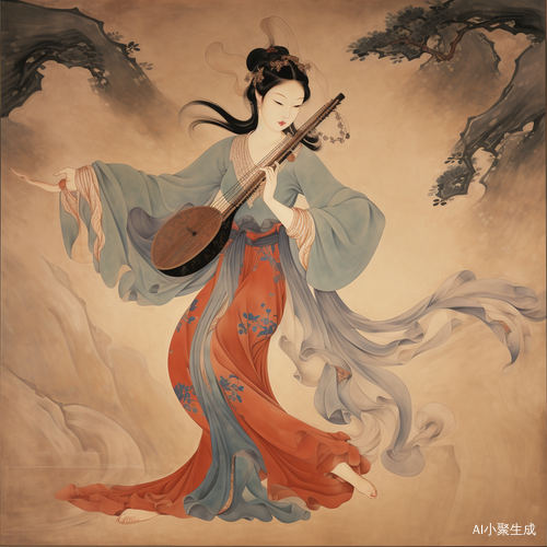 敦煌美丽舞者翩翩起舞