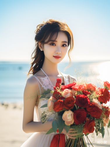 Traditional Chinese Wedding Photography in Bright Sunshine Outdoors