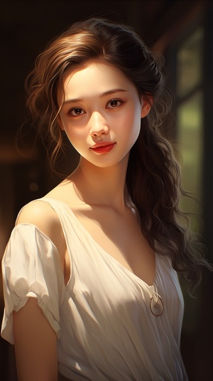 温柔自然光的少女，细致刻画的日常杰作