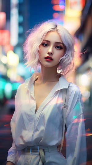 Luminous Transformation: Diverse and Elegant Faces in the City