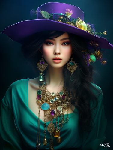 Chinese Girl in Striking Resin Jewelry: Fashion, Illustrations, and Photography in HD