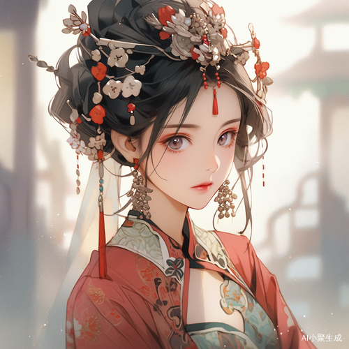 古风女孩的优美汉服造型