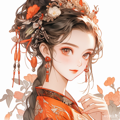 古风女孩的优美汉服造型