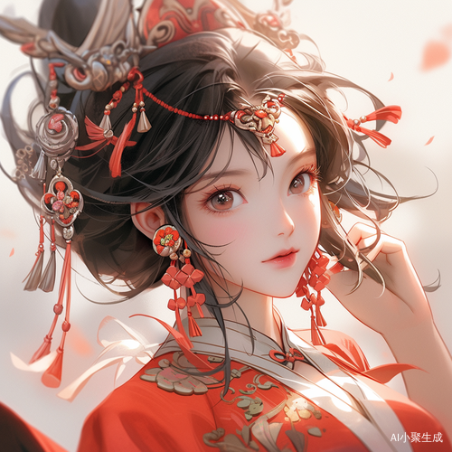 古风女孩的优美汉服造型