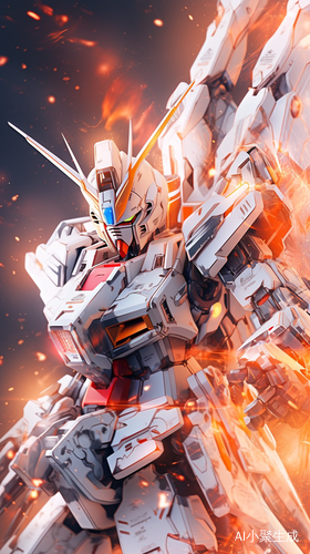 Dynamic Photography: Fuji Long Exposure - White and Orange Gundam Mecha