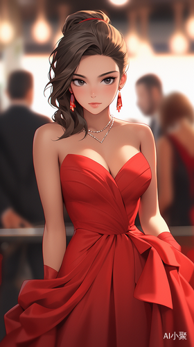 Red Dress: Art Collaboration and Anime Illustration by Artgerm and Ilya Kuvshinov