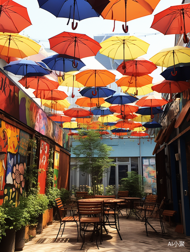 Colorful Umbrellas: A Beautiful Village in Oku Style