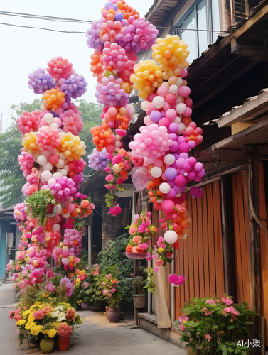 Seven-Colored Flower Balloons: A Romantic Fairy Garden in the Sky