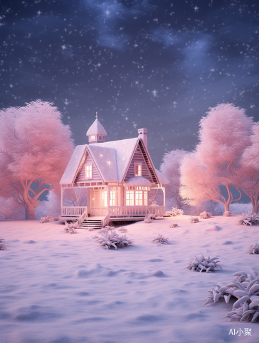 Pink Frosty Night: Dreamy and Romantic House